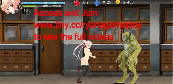  Cute teen girl 18 yo hentai having sex with men , aliens and monsters man in Fighting Girl Mei action hentai ryona gameplay with internal penetration sex view